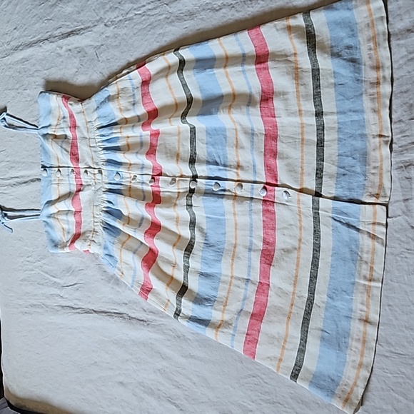 Gal Meets Glam linen striped strappy sundress size 8 - Picture 12 of 15